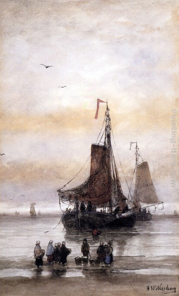 The Arrival Of The Fleet painting - Hendrik Willem Mesdag The Arrival Of The Fleet art painting The Arrival Of The Fleet painting - Hendrik Willem Mesdag The Arrival Of The Fleet art painting